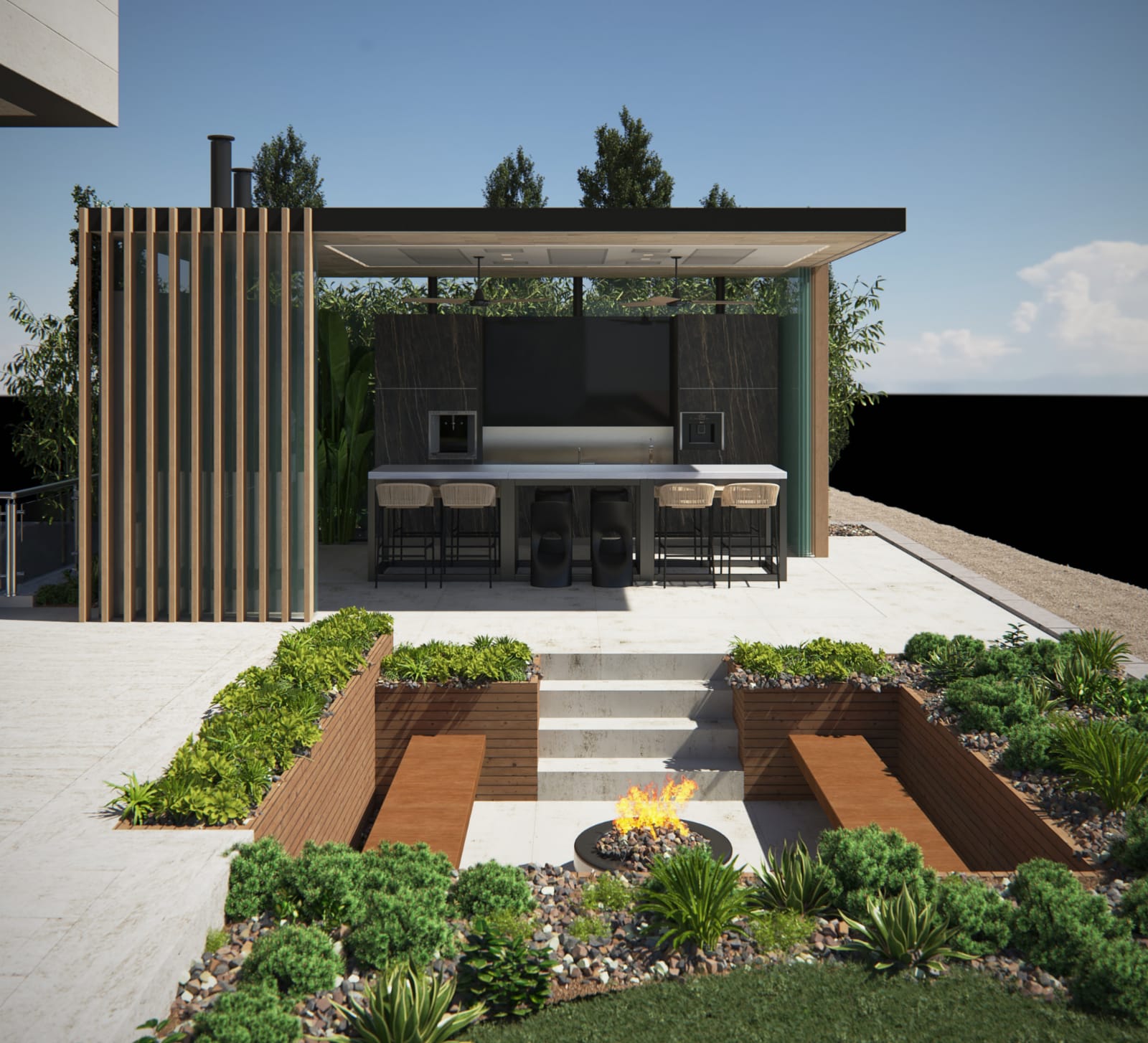 Cocina exterior premium